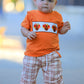 Thanksgiving Turkey Plaid Boys Pants Set