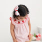 Baby Girls Strawberry Plaid Smocked Romper