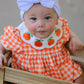Thanksgiving Halloween Pumpkin Puff Sleeve Girls Bloomer Set