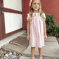 Halloween Pumpkin Applique Girls Puff Sleeve Dress