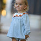 Halloween Thanksgiving Embroidered Pumpkin Girls Bloomer Set