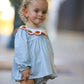 Halloween Thanksgiving Embroidered Pumpkin Girls Bloomer Set