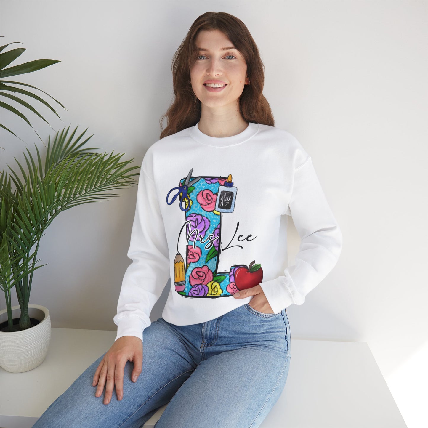 Personalized Teacher T-Shirt, Cute Teacher Gift, Floral Teacher Tee, Back to School Shirt, Gift for Educators, Mrs. Lee T-Shirt