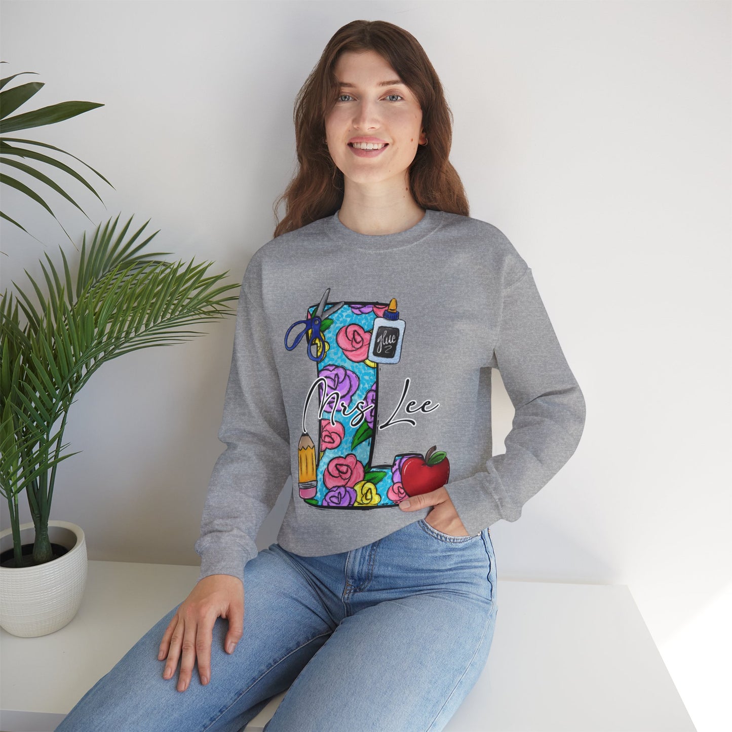 Personalized Teacher T-Shirt, Cute Teacher Gift, Floral Teacher Tee, Back to School Shirt, Gift for Educators, Mrs. Lee T-Shirt