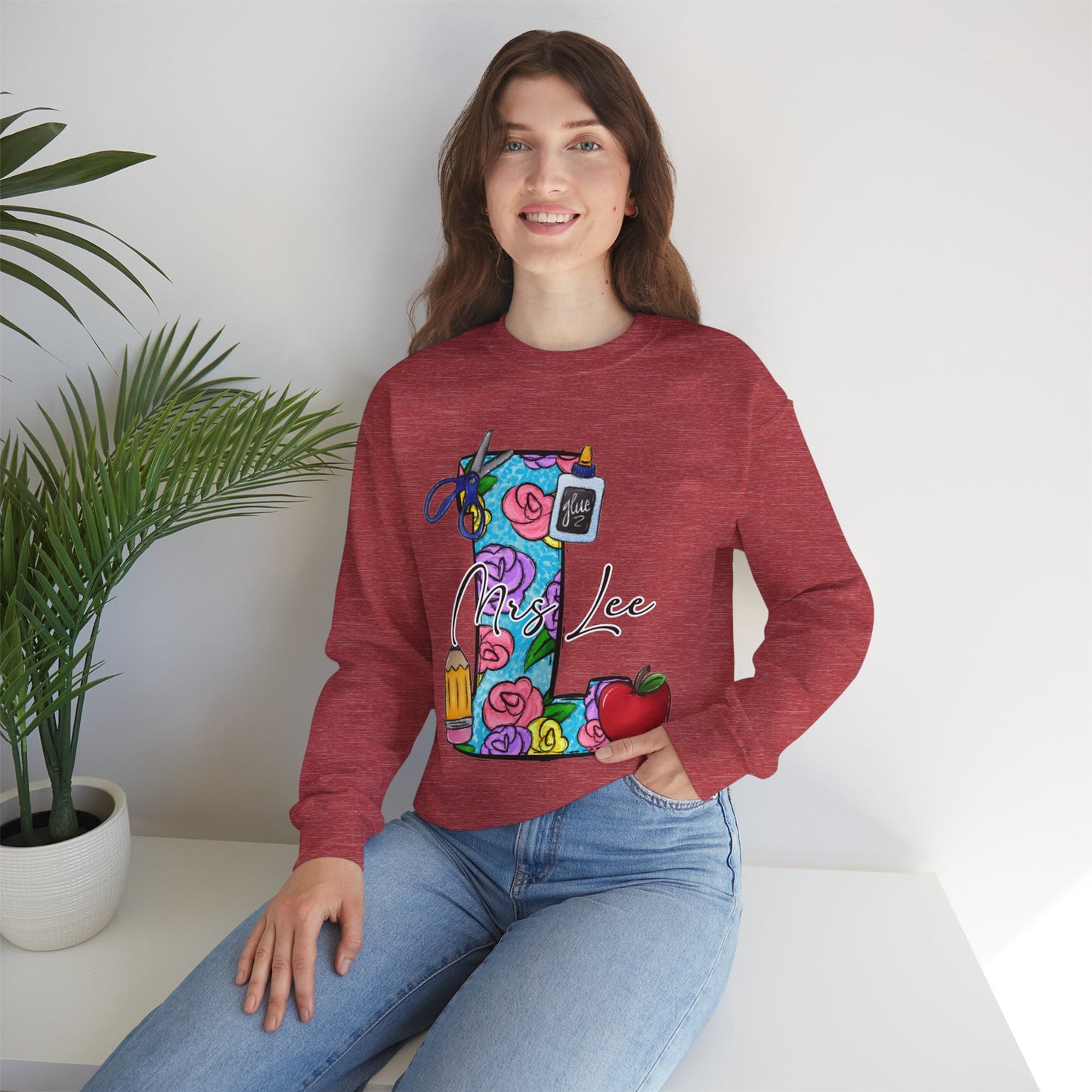 Personalized Teacher T-Shirt, Cute Teacher Gift, Floral Teacher Tee, Back to School Shirt, Gift for Educators, Mrs. Lee T-Shirt