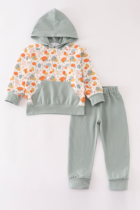 Green Pumpkin Hoodie Set