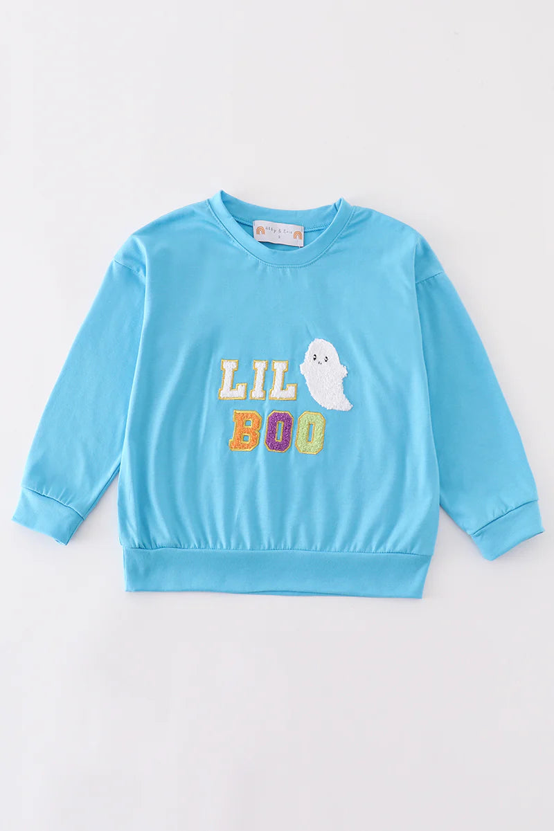 Chenille Lil Boo Long Sleeve Shirt