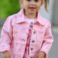 Pink Fall Girls Denim Jacket