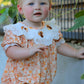 Thanksgiving Turkey Floral Lace Bubble Girls Romper