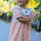 Thanksgiving Turkey Floral Lace Ruffle Girls Dress