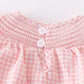 Baby Girls Strawberry Plaid Smocked Romper