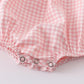 Baby Girls Strawberry Plaid Smocked Romper
