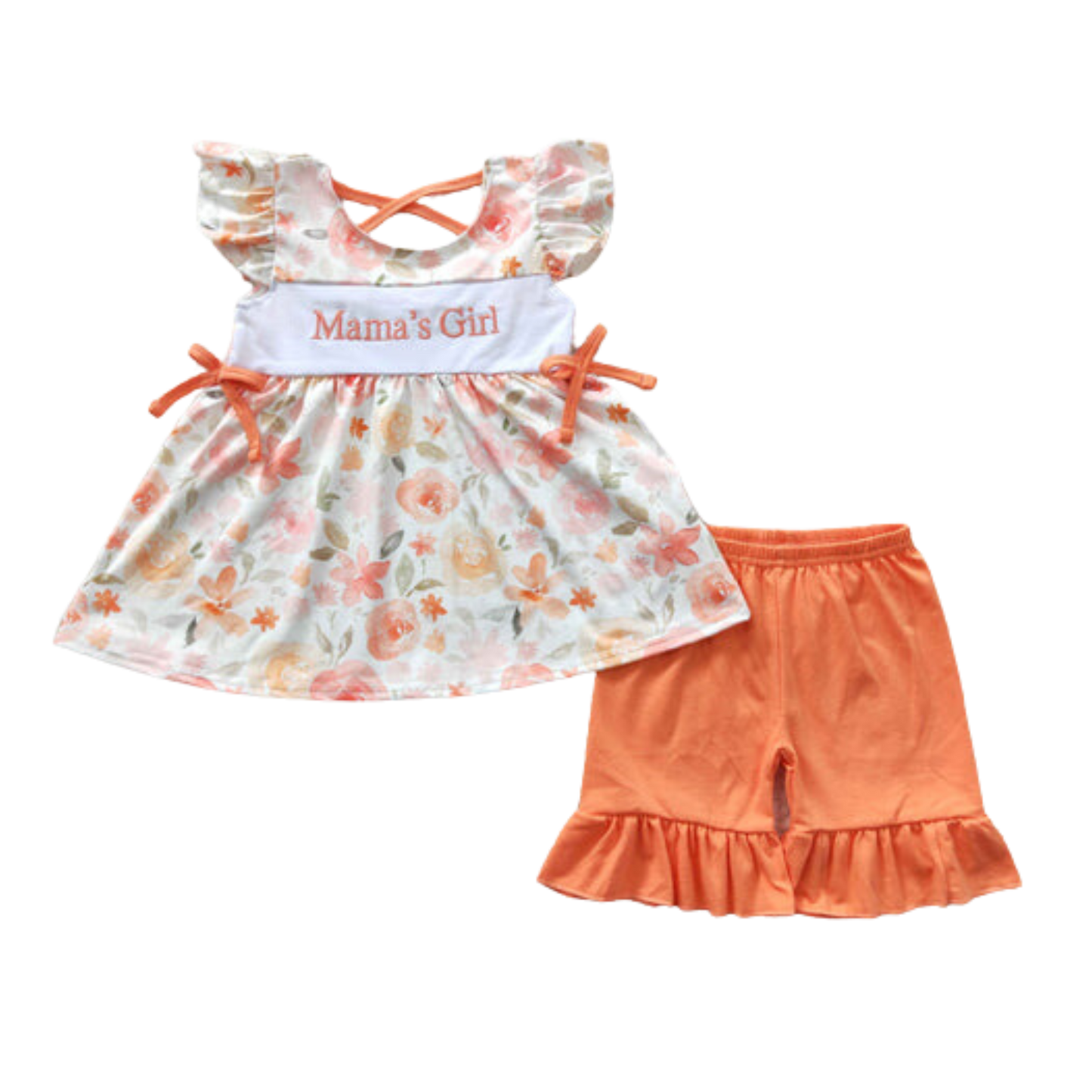 Orange Mama's Girl/Boy Set