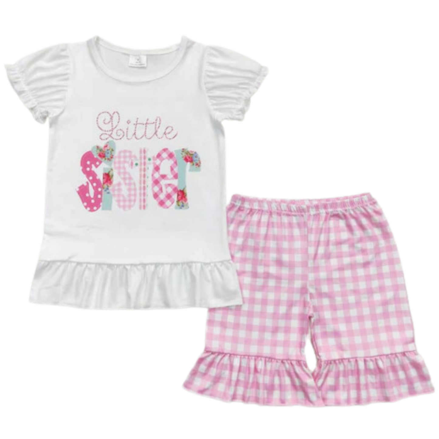 Pink Big Sis/Lil Sis Plaid Ruffle Sets