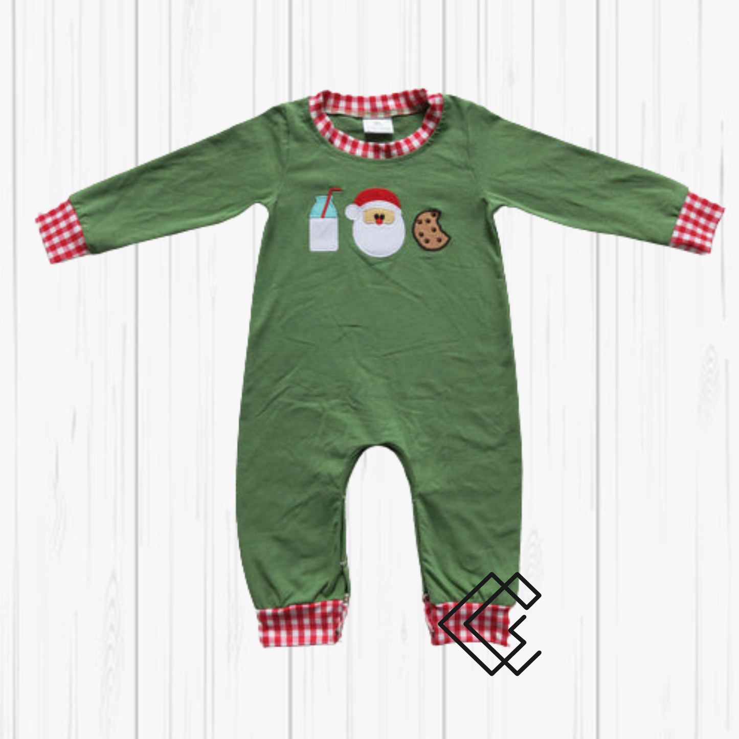 Green Santa Milk & Cookies Matching Sibling Sets