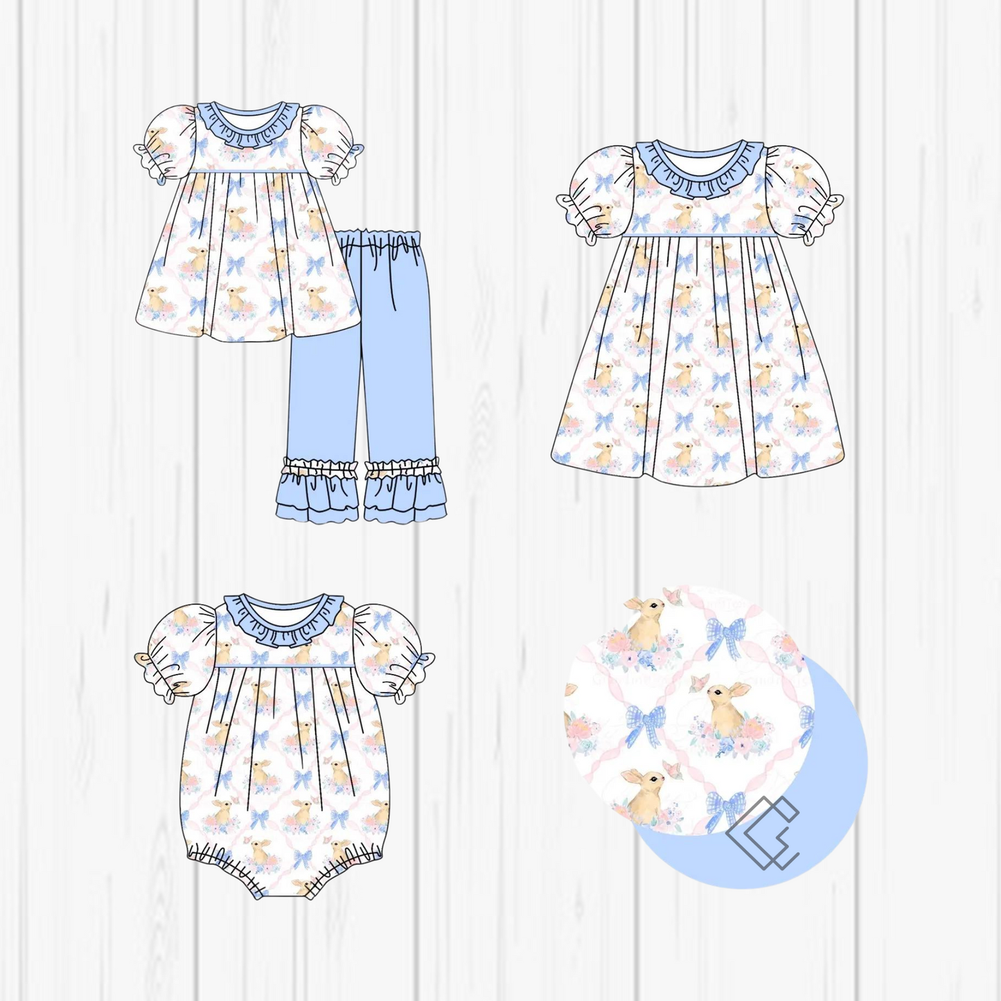 SPRING PREORDER Blue Easter Bunny Sets