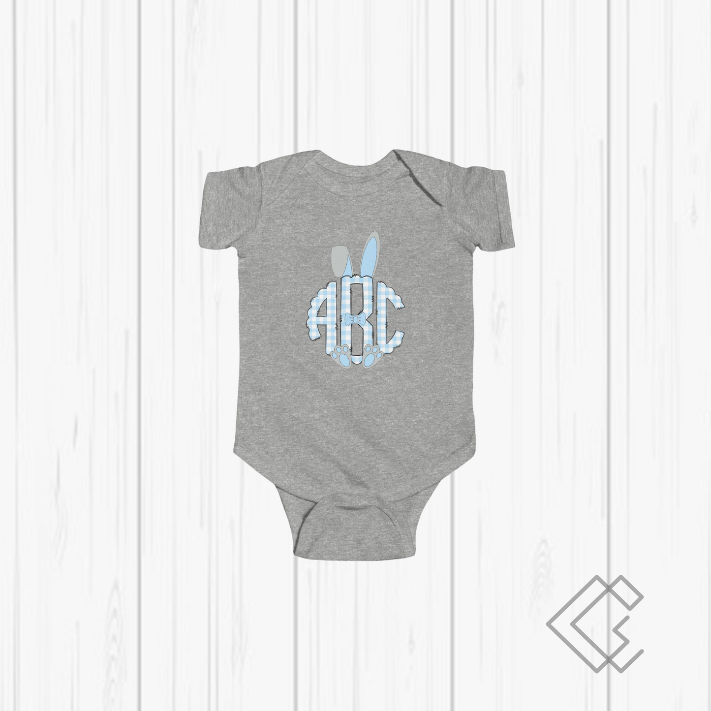 Blue Easter Bunny Monogrammed Tees