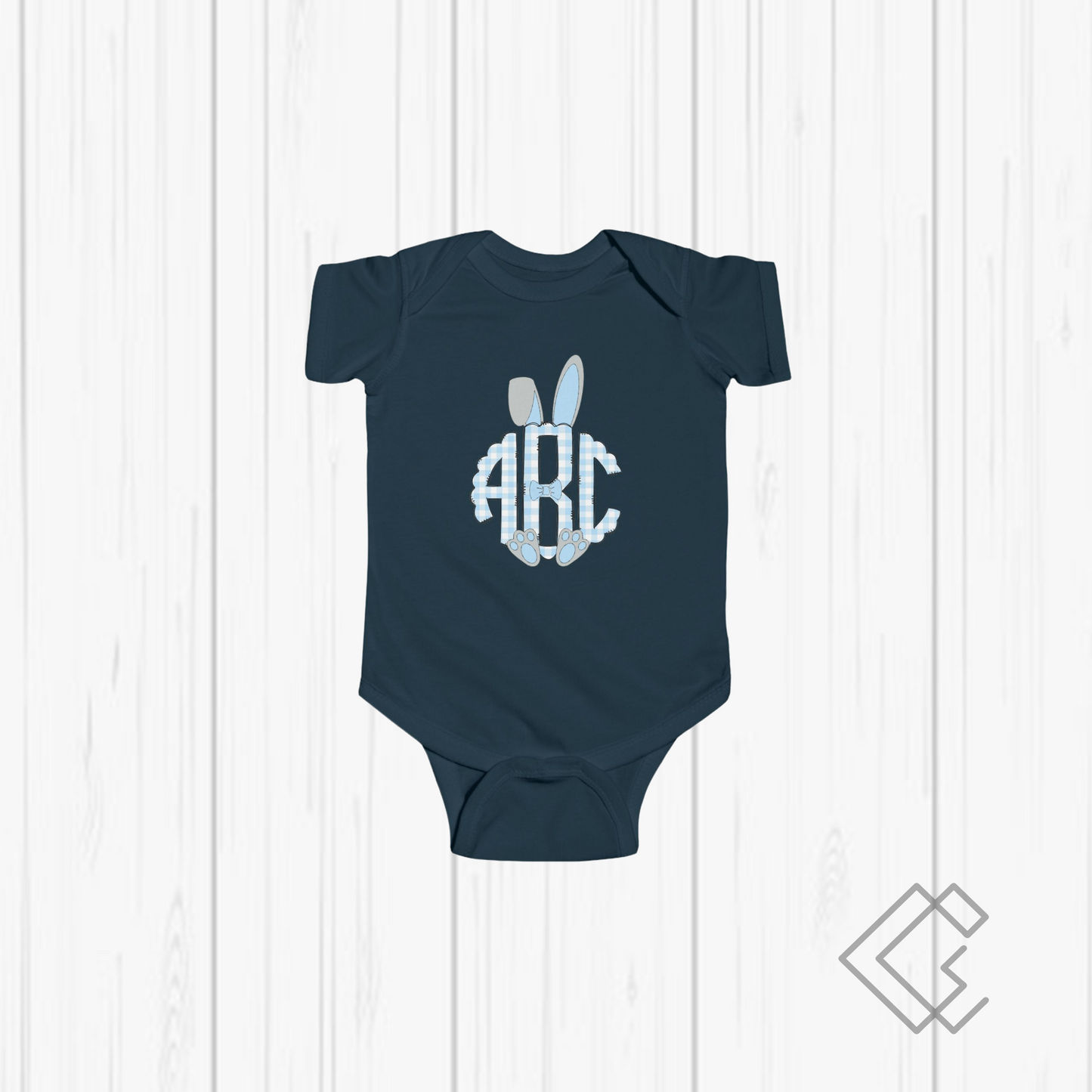 Blue Easter Bunny Monogrammed Tees