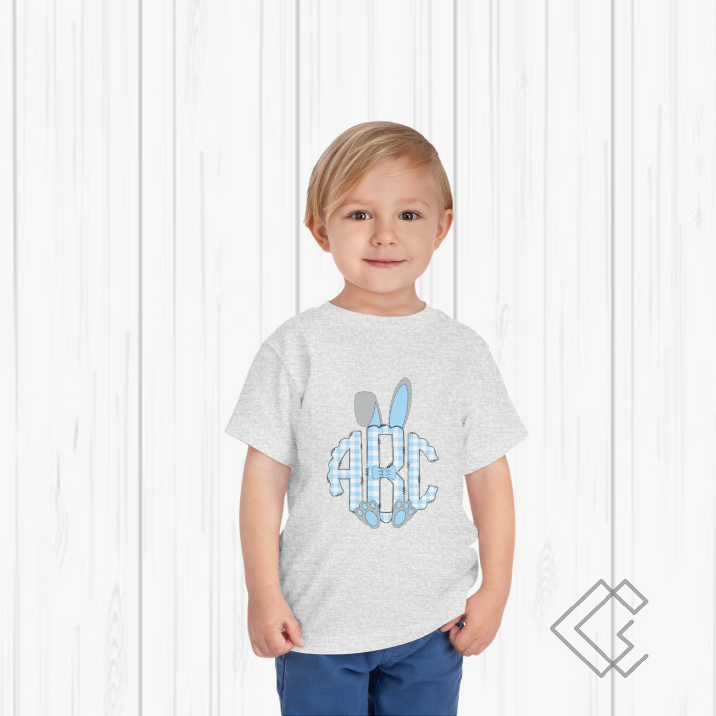 Blue Easter Bunny Monogrammed Tees