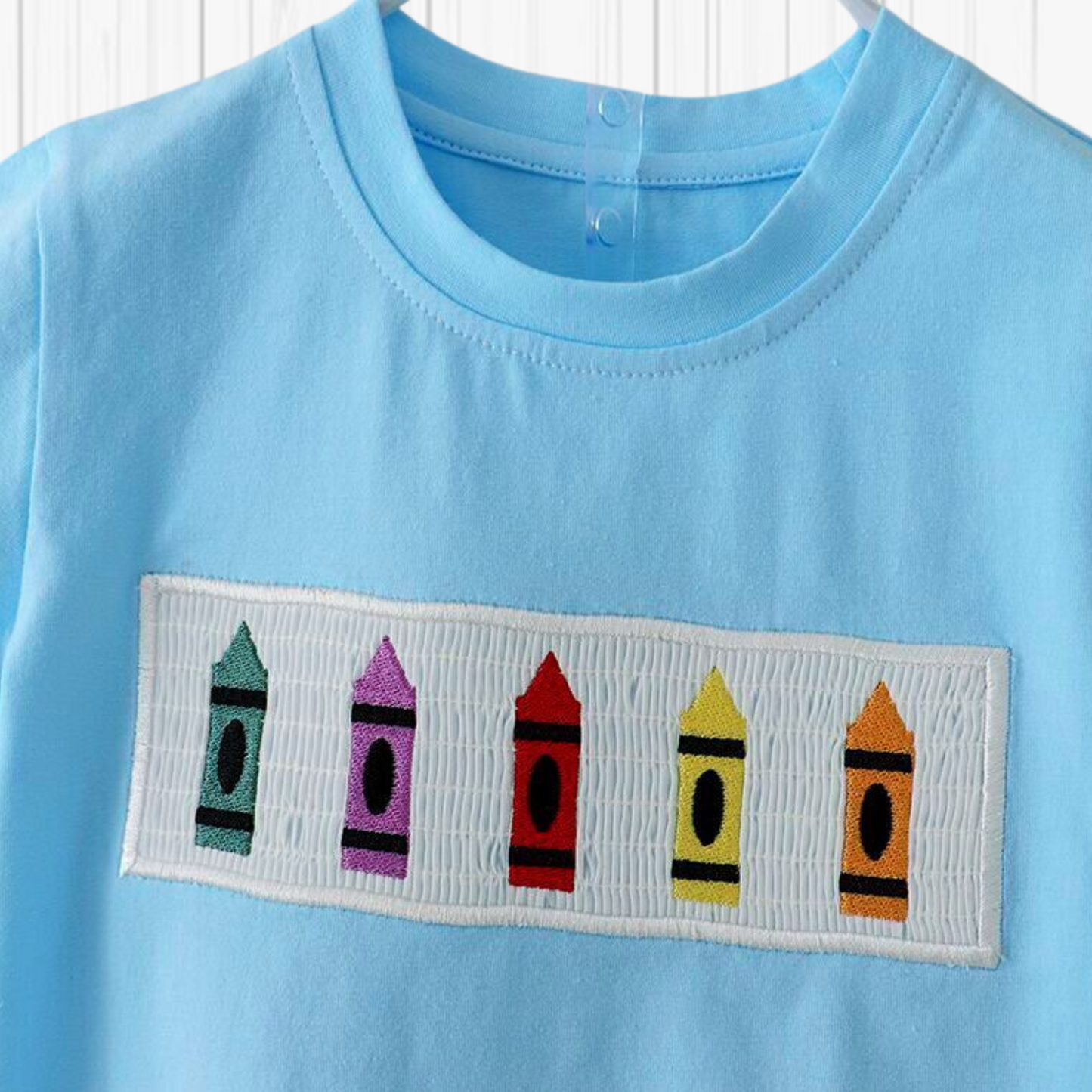 RTS Smocked Boy Crayon Shorts Set