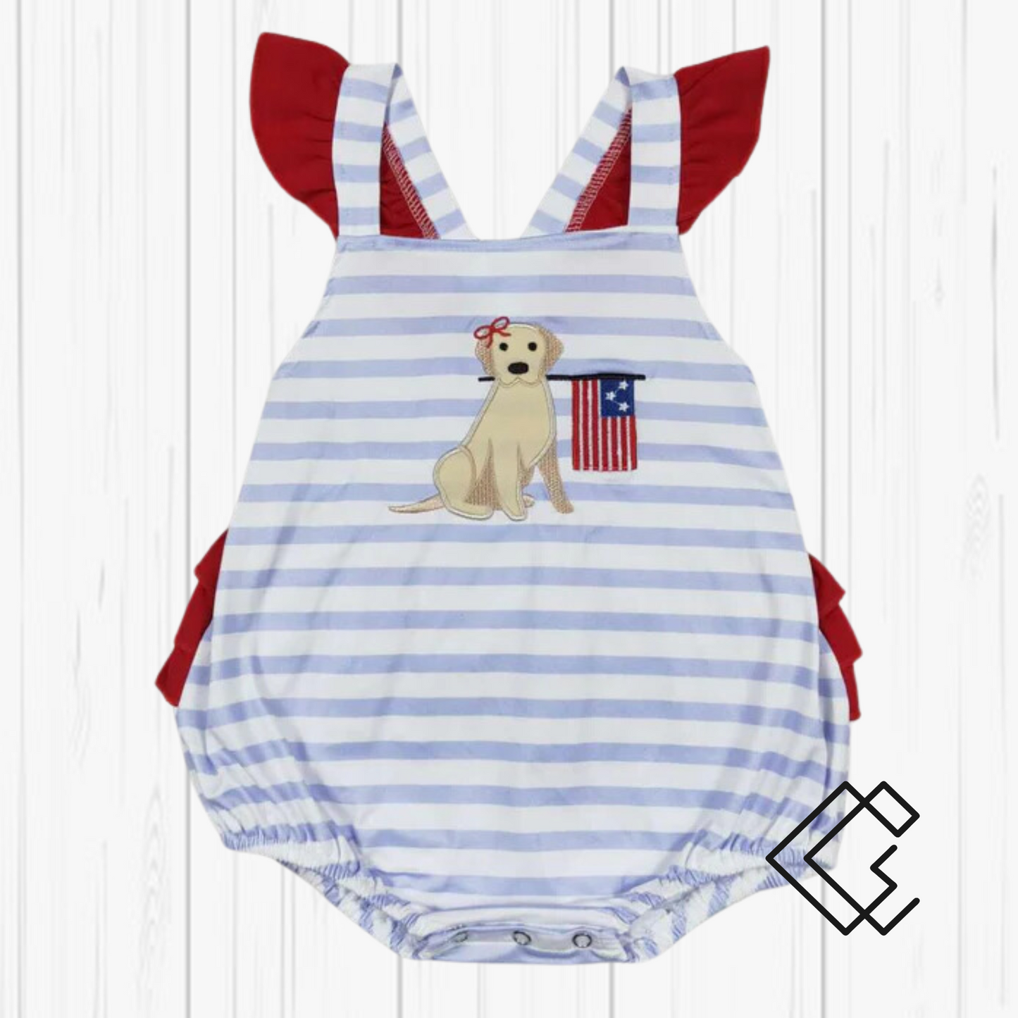 RTS Patriotic Dog Shorts Set