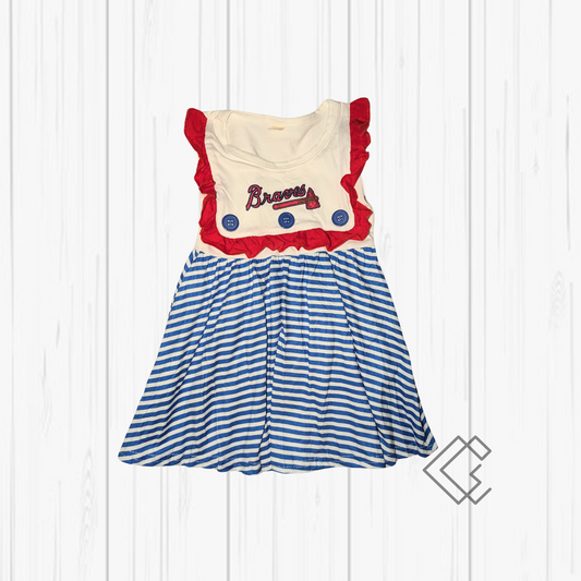 RTS Striped Atlanta Baseball Dress