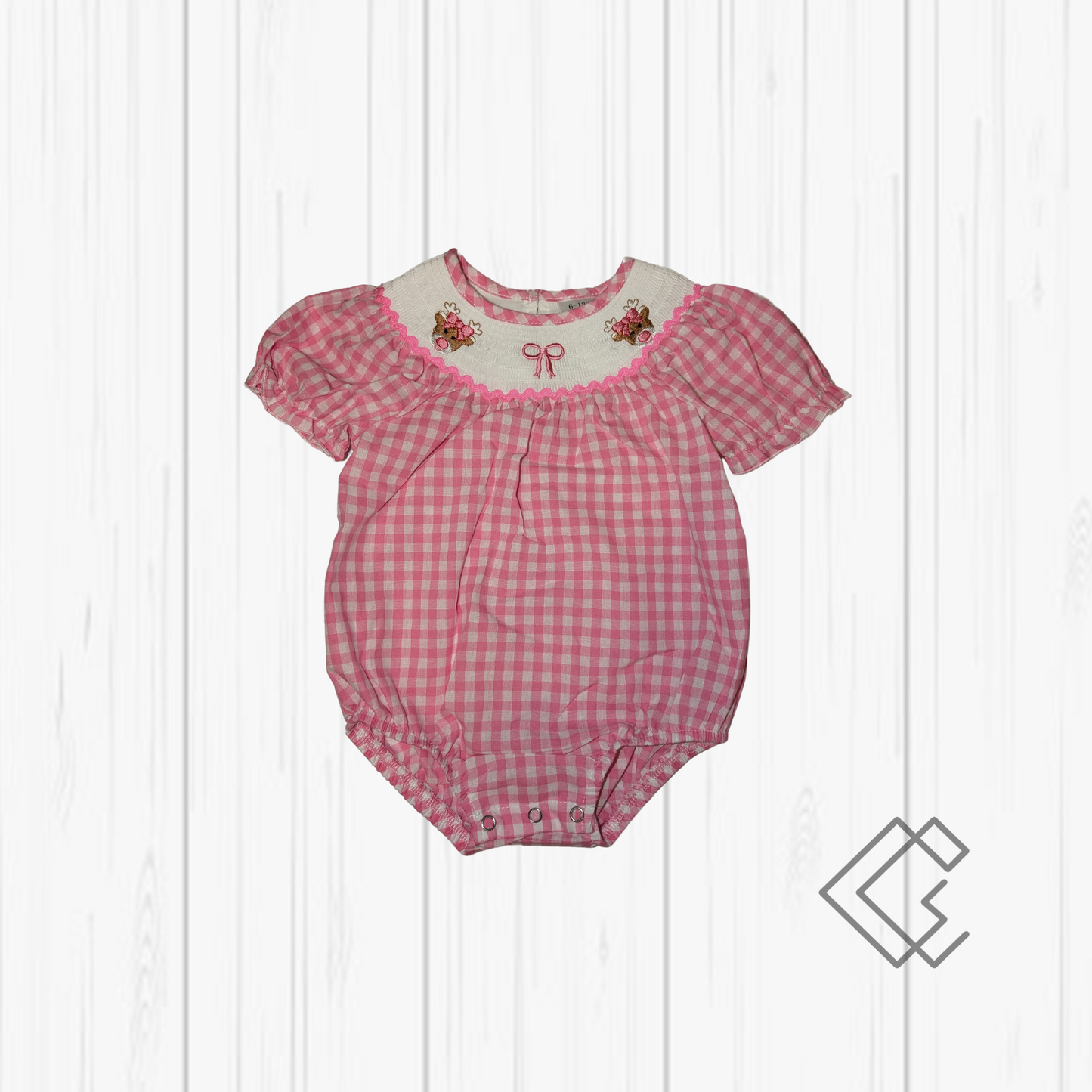 RTS Smocked Gingham Reindeer Sets