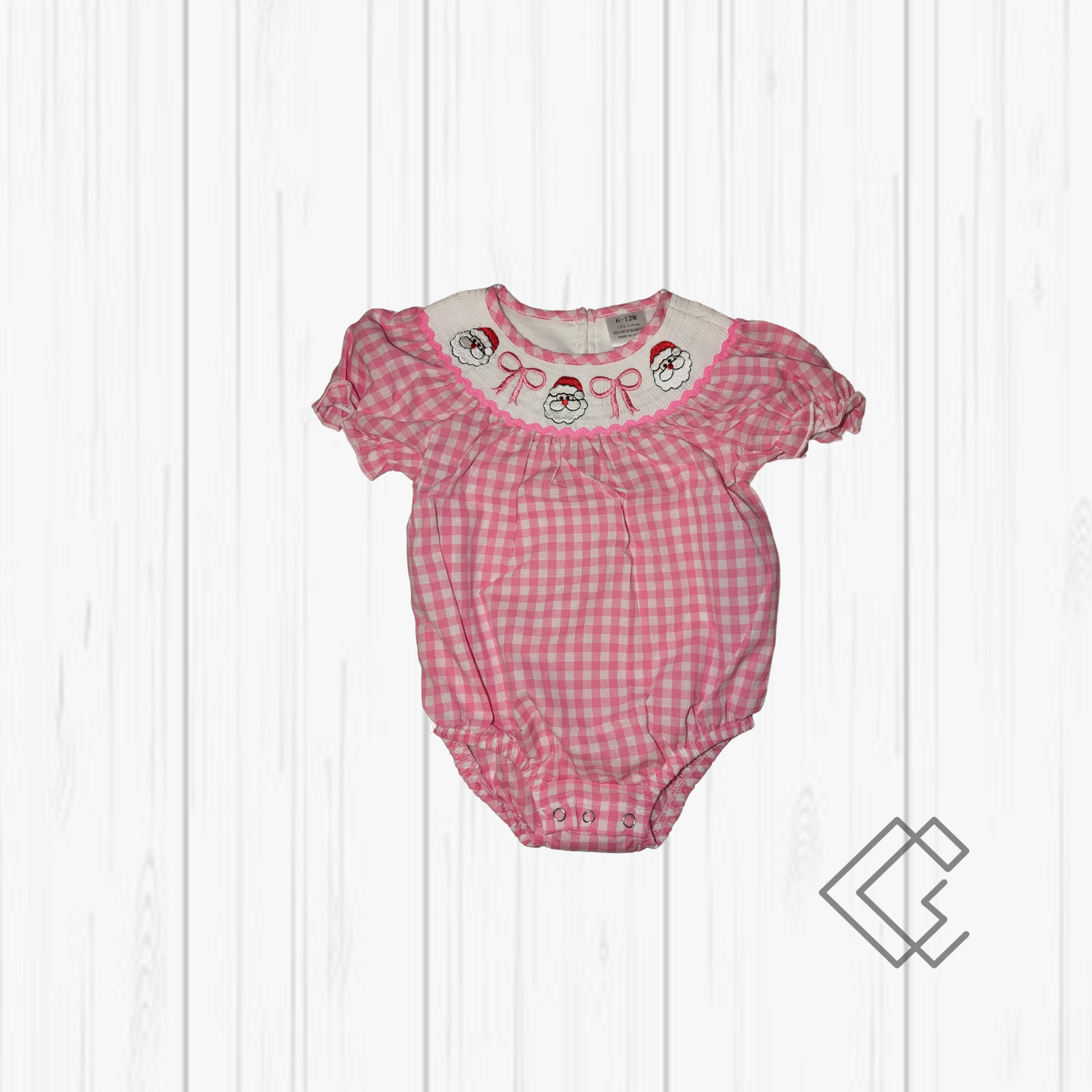 RTS Smocked Gingham Santa Sets