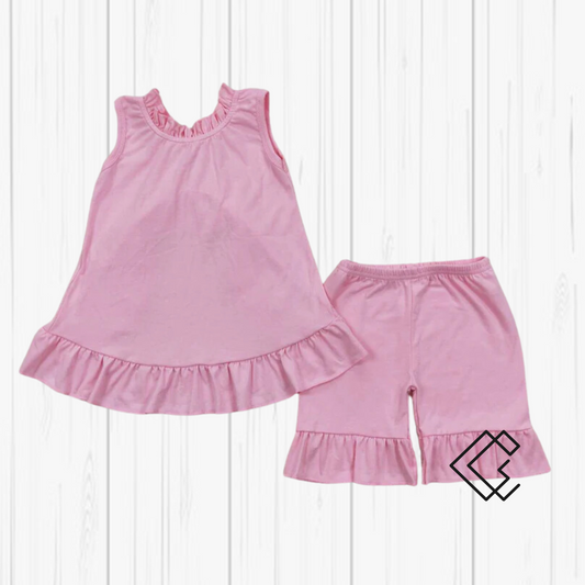 RTS Pink Ruffle Shorts