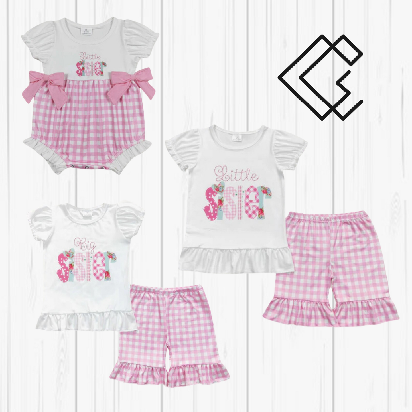 Pink Big Sis/Lil Sis Plaid Ruffle Sets