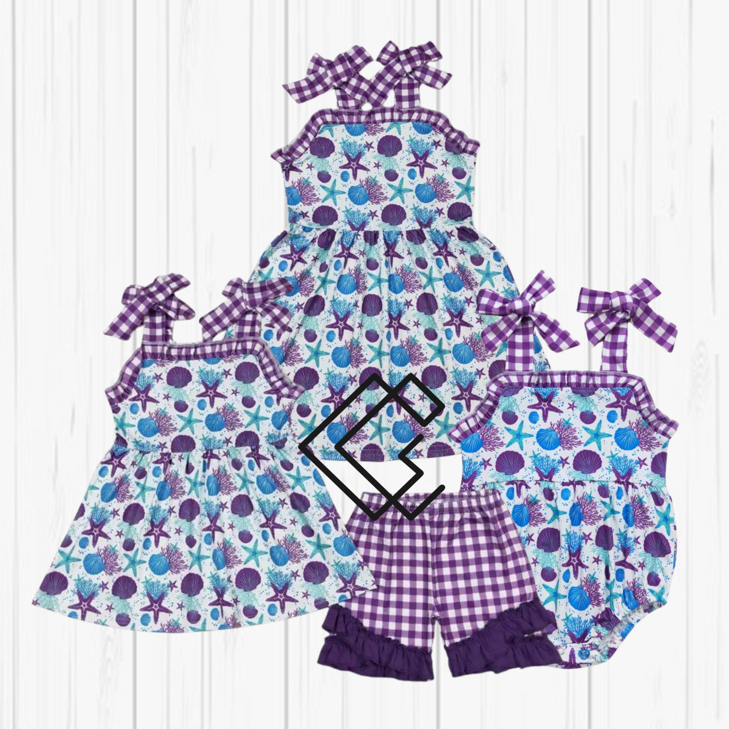 Purple Starfish Matching Sets