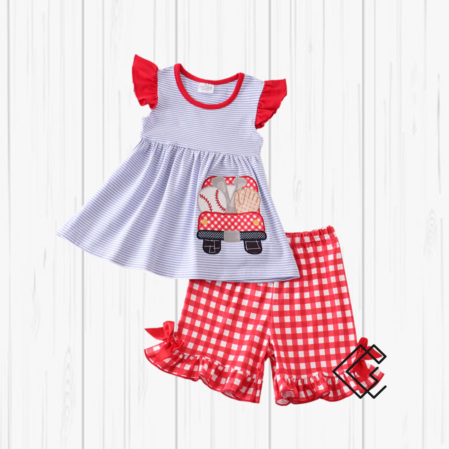 RTS Girl Baseball Shorts Set