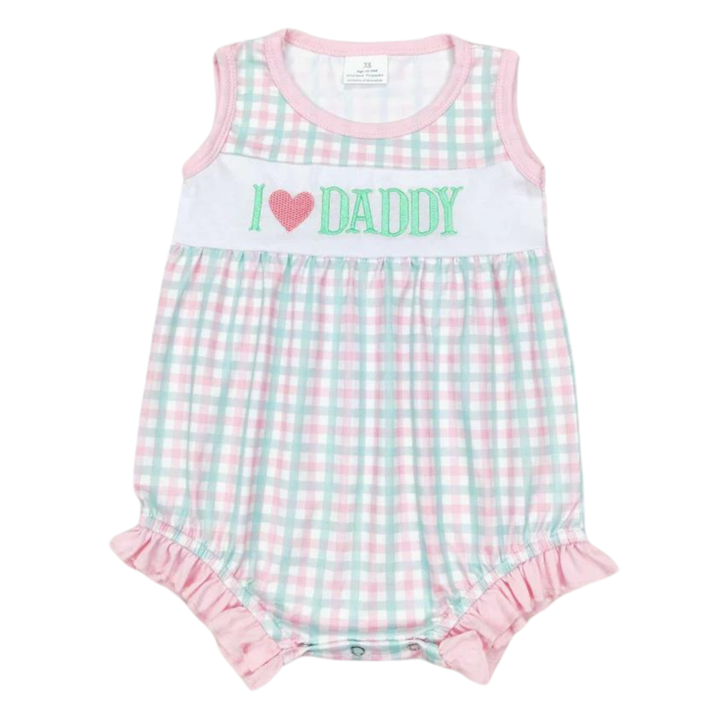 Plaid I Love Daddy Matching Sets