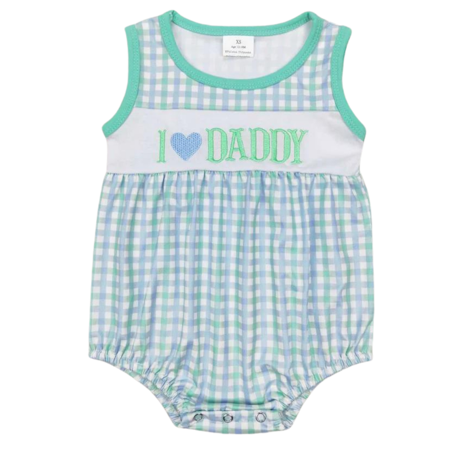 Plaid I Love Daddy Matching Sets