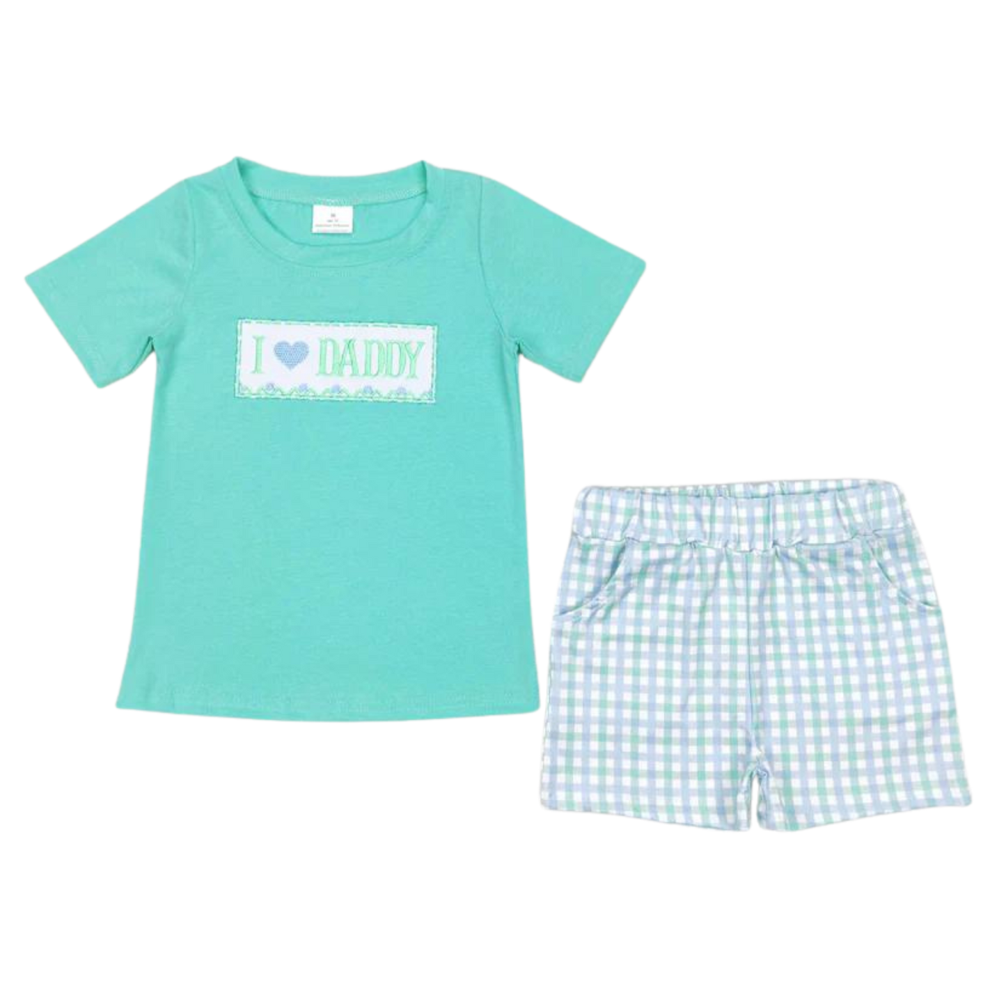 Plaid I Love Daddy Matching Sets