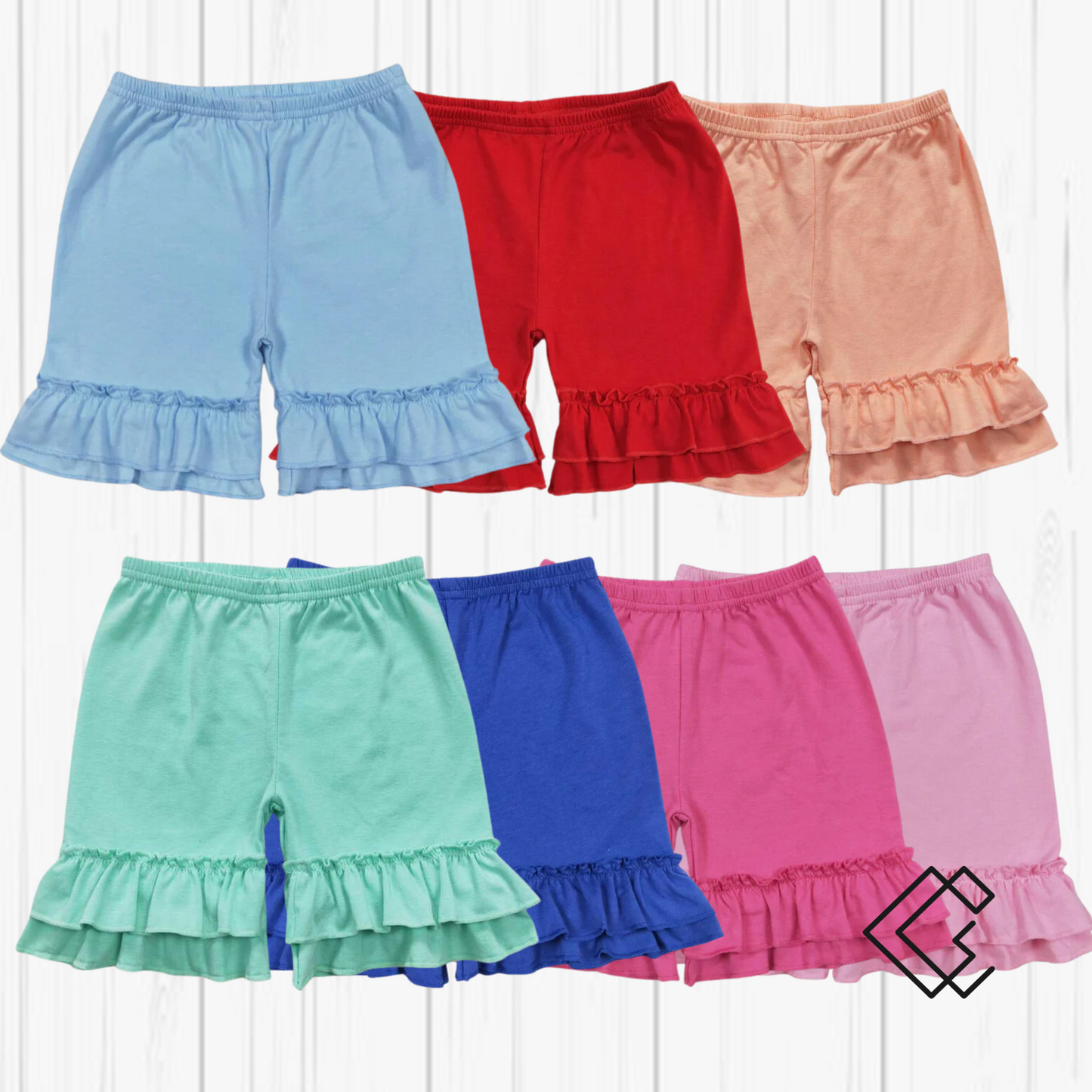 RTS Girls Double Ruffle Shorts