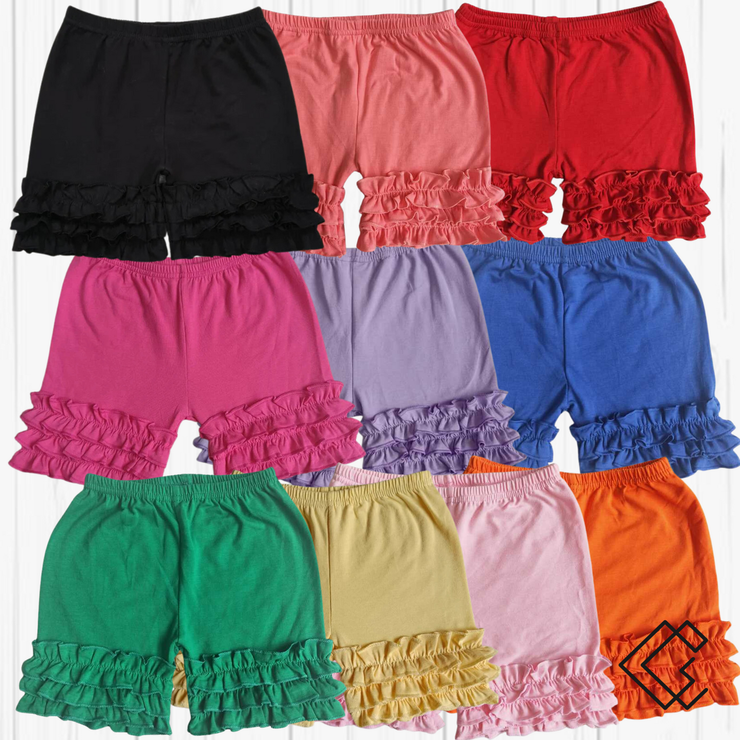 RTS Girls Triple Ruffle Shorts