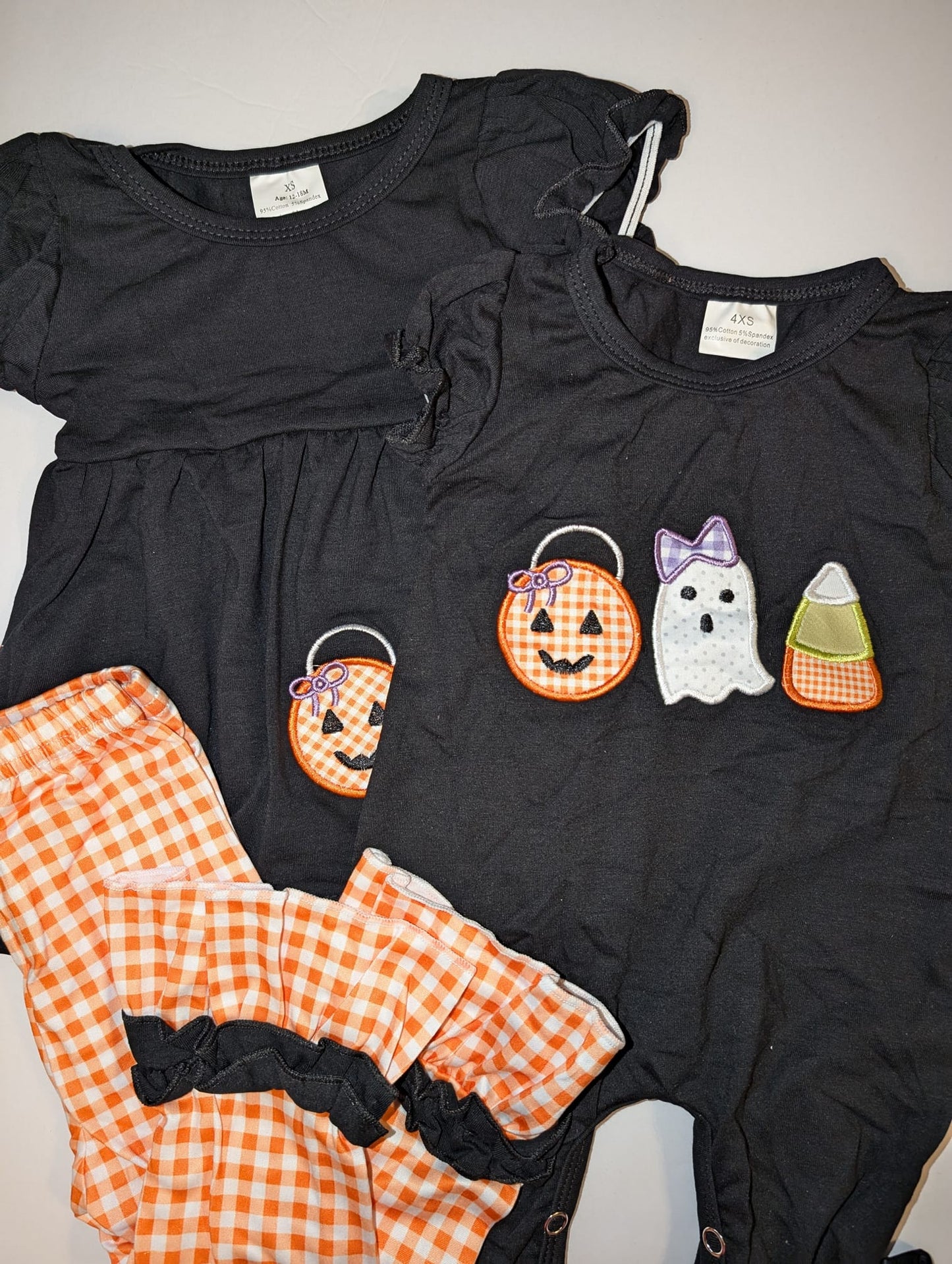 RTS Black & Orange Gingham Halloween Sets