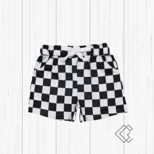RTS Black Checkered Shorts