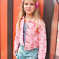 Pink Fall Girls Denim Jacket