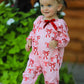 Bow Print Baby Girls Romper