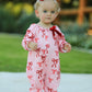 Bow Print Baby Girls Romper