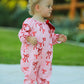 Bow Print Baby Girls Romper