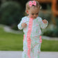 Christmas Tree Wreath Print Long Sleeve Zip Baby Girls Romper