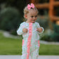 Christmas Tree Wreath Print Long Sleeve Zip Baby Girls Romper