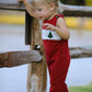 Christmas Tree Dog Smocking Embroidered Baby Boys Romper