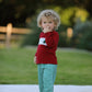 Christmas Tree Dog Smocking Embroidered  Plaid Boys Set