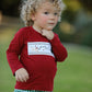 Christmas Tree Dog Smocking Embroidered  Plaid Boys Set