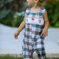 Christmas Jonjon Plaid Smocking Embroidered Boys Romper
