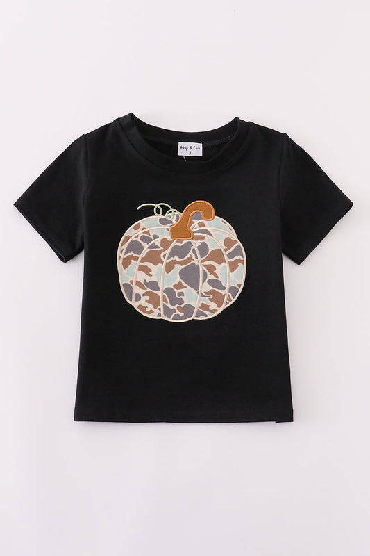 RTS Black Camo Pumpkin Applique